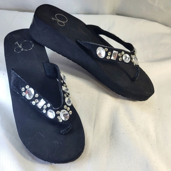 Women's OPI thong platform sandals size 6 - Picture 1 of 5